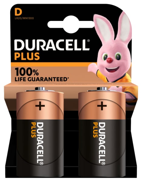 DURACELL - Batterie Plus Mainline Alkaline Mono D LR20 1Bli=2Stk