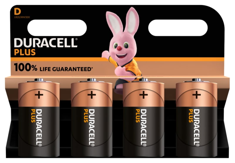 DURACELL - Batterie Plus Mainline Alkaline Mono D LR20 1Bli=4Stk