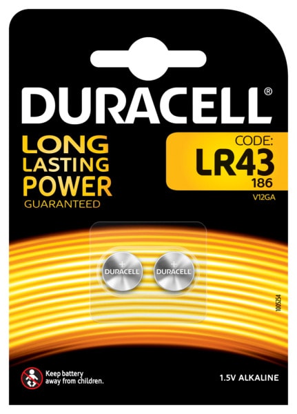DURACELL - Knopfzelle Elektronik Alkaline LR43 1Bli=2Stk