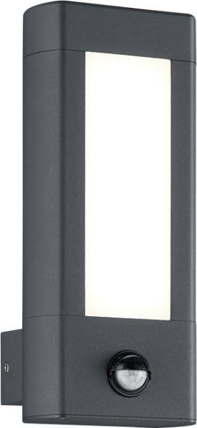 TRIO LEUCHTEN - 3000K/2x450Lm,H.28cm,IP54,Alu-guß anthr./Acr.ws,m.Bewegungsm