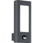 TRIO LEUCHTEN - 3000K/2x450Lm,H.28cm,IP54,Alu-guß anthr./Acr.ws,m.Bewegungsm