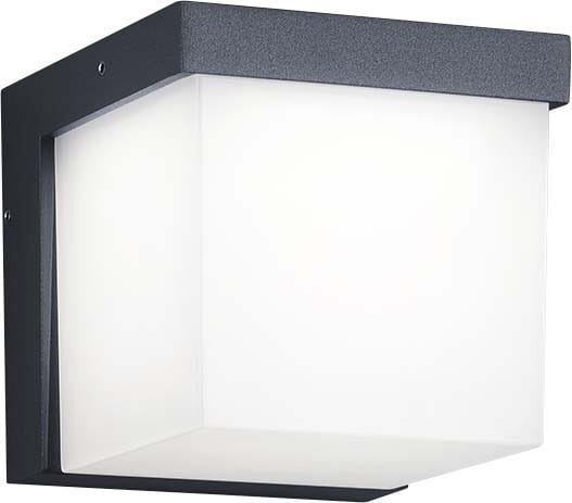 TRIO LEUCHTEN - LED/3000K/330Lm,12x12cm,Ausl.14cm,Aluguss anthrazit/KS weiß