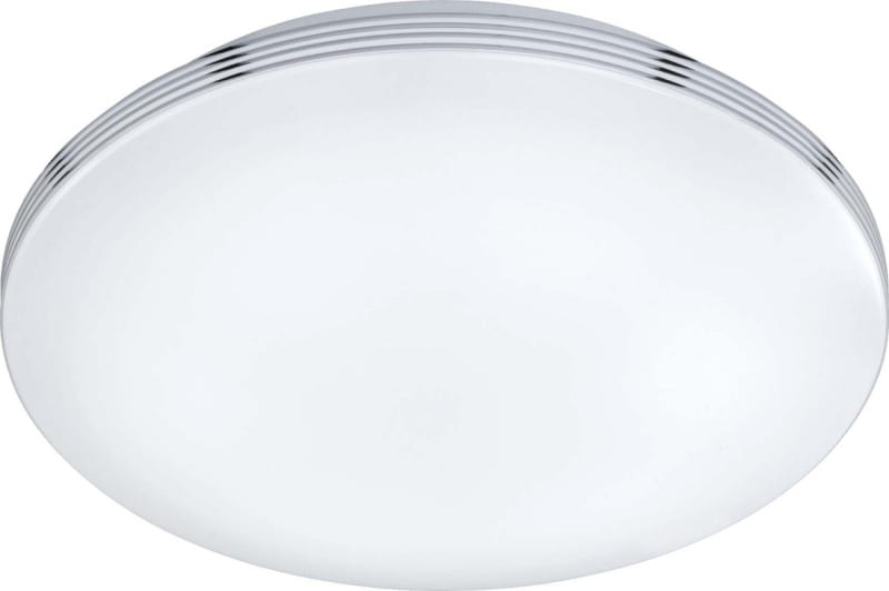 TRIO LEUCHTEN - 3000K/2100Lm,D.41cm,IP44,Acryl weiß/Rand Chrom,dimmbar