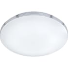 TRIO LEUCHTEN - 3000K/2100Lm,D.41cm,IP44,Acryl weiß/Rand Chrom,dimmbar