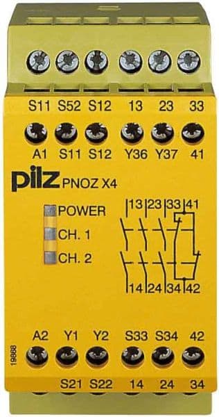 PILZ - Not-Aus-Schaltgerät 24VDC 3n/o 1n/c PNOZ X4 #774730