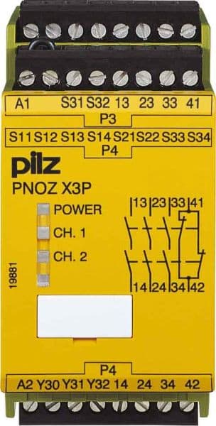 PILZ - Not-Aus-Schaltgerät 24DC24AC 3n/o1n/c1 PNOZ X3P #777310