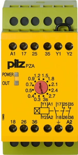 PILZ - Zeitrelais anprechverz. 230VAC 1n/o 2n/c PZA 3 #774038