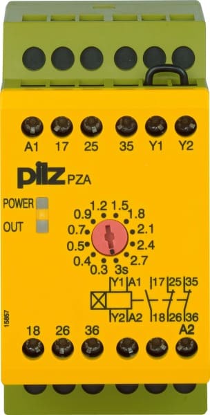 PILZ - Zeitrelais anprechverz. 24VDC 1n/o 2n/c PZA 3 #774041