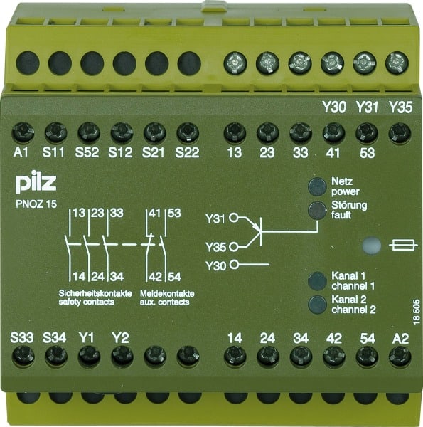 PILZ - Not-Aus-Schaltgerät 24VDC 3n/o 1n/o 1n/ PNOZ 15 #774050