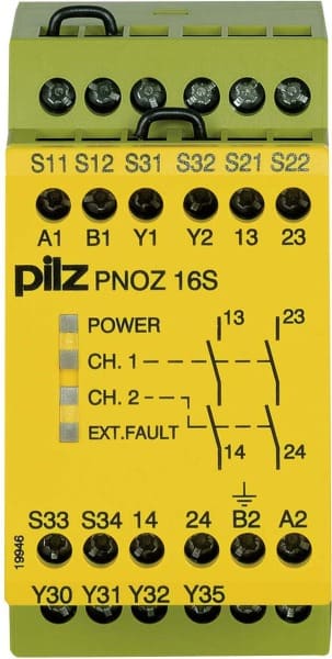 PILZ - Not-Aus-Schaltgerät 110AC 24DC 2n/o 2s PNOZ 16S #774073