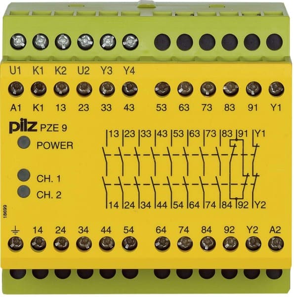 PILZ - Kontakterweiterungsblock 24VAC 8n/o 1n/c PZE 9 #774140