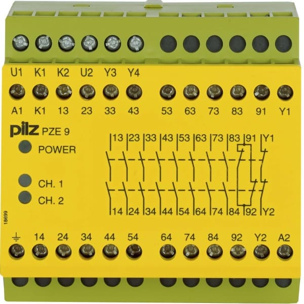 PILZ - Kontakterweiterungsblock 42VAC 8n/o 1n/c PZE 9 #774141