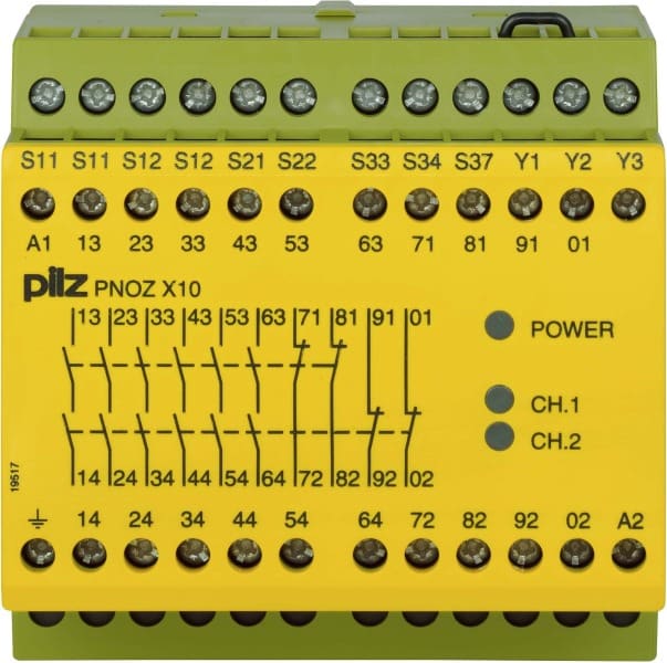 PILZ - Not-Aus-Schaltgerät 24VAC 6n/o 4n/c 3L PNOZ X10 #774700