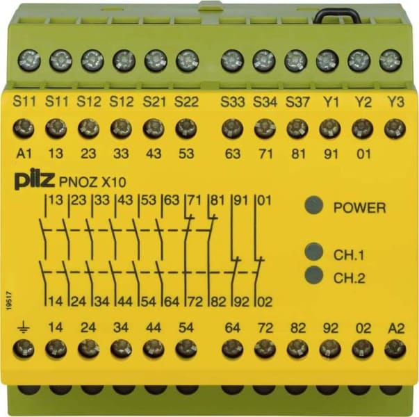 PILZ - Not-Aus-Schaltgerät 42VAC 6n/o 4n/c 3L PNOZ X10 #774701