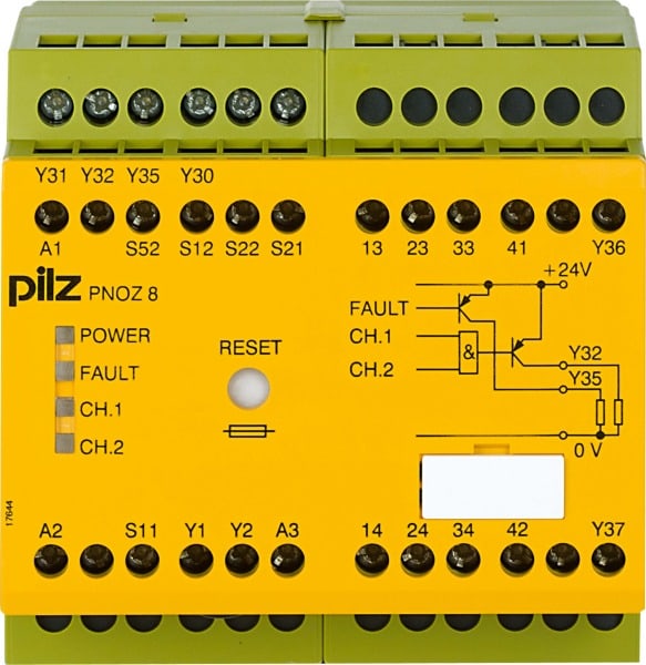 PILZ - Not-Aus-Schaltgerät 3n/o 1n/c 2so PNOZ 8 24VDC #774760