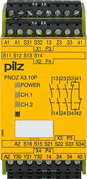 PILZ - Not-Aus-Schaltgerät 24ACDC 3n/o 1n/ PNOZ X3.10P #777314