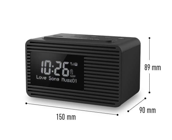 PANASONIC - Radiowecker 1W DAB+ UKW 10Fav. 2Weckzeiten Sleeptimer sw