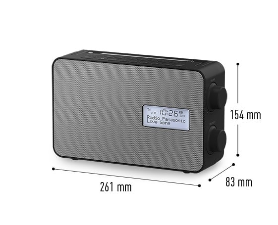 PANASONIC - DAB+Radio 2WRMS IPX4 20Speicher (10DAB+/10FM) 10Favoriten sw
