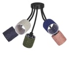 LEDVANCE - Decor Felt Weaving Cans Ceiling 5XE14 Multicolor