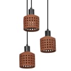 LEDVANCE - Decor Clay Windows Pendant PL 3XE27 Brown