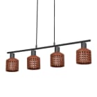 LEDVANCE - Decor Clay Windows Pendant LN 4XE27 Brown