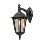 KONSTSMIDE - Firenze Wandleuchte ab schwarz, 1xE27 Sockel, max 1x100W, 240V, Aluminium/Glas