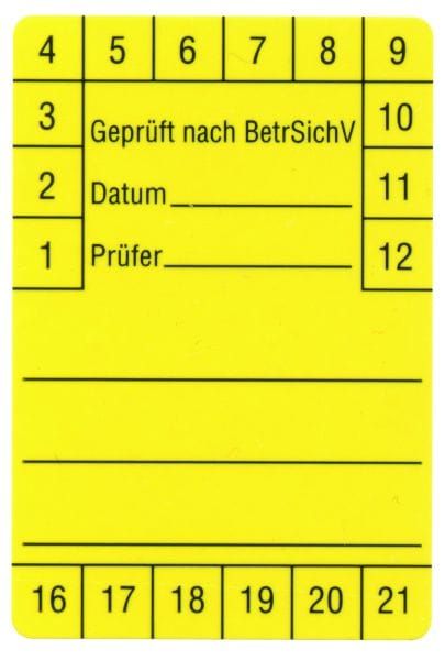BEHA-AMPROBE - Prüfetiketten 60 x 40 mm (250 St.) - Gelb