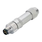 BINDER - M8 Kabelstecker, Polzahl: 4, 3,5-5,0 mm, schirmbar, löten, IP67, UL