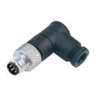 BINDER - M8 Winkelstecker, Polzahl: 3, 3,5-5,0 mm, ungeschirmt, löten, IP67, UL