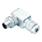 BINDER - M12 Winkelstecker, Polzahl: 4, 4,0-6,0 mm, schirmbar, schraubklemm, IP67, UL