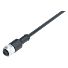 BINDER - M12 Kabeldose, Polzahl: 3, mit Kabel, IP67, UL, PUR, 3 x 0,34 mm², 2 m