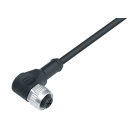 BINDER - M12 Winkeldose, Polzahl: 4, mit Kabel, IP67, UL, PUR, 4 x 0,34 mm², 5 m