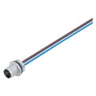 BINDER - M12 Flanschstecker, Polzahl: 8, ungeschirmt, Litzen, IP68, UL, M16x1,5