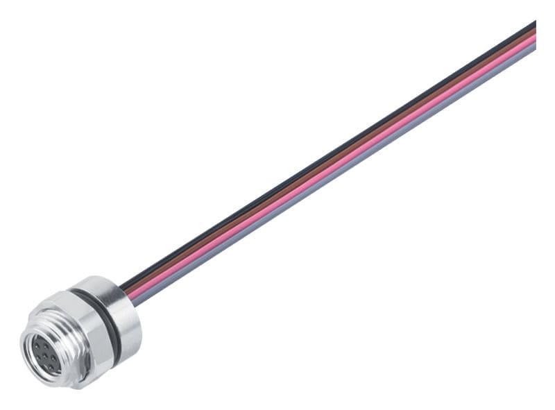 BINDER - M8 Flanschdose, Polzahl: 3, Litzen, IP67, von vorne verschraubbar