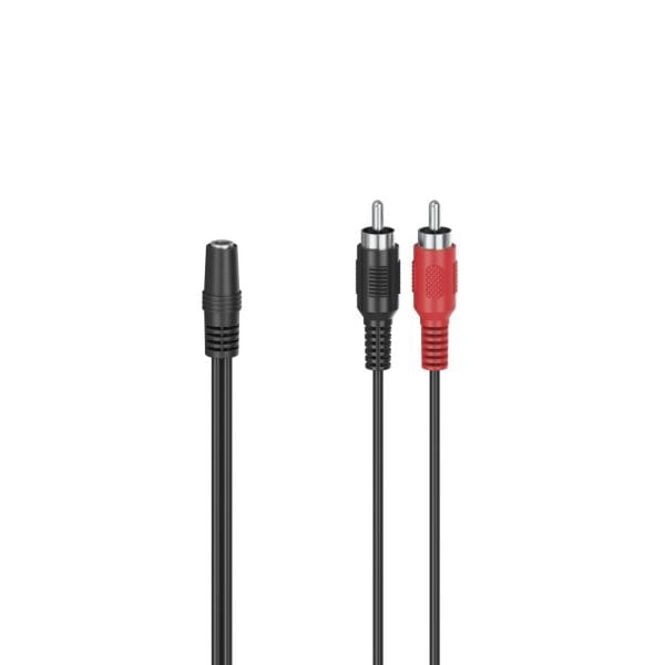 HAMA - Audio-Adapter 2x Cinch-Stecker auf 3.5mm-Klinken-Kupplung