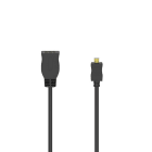 HAMA - HDMI-Kabeladapter MicroSteck.auf TypAKuppl.Ethern vergo 10cm