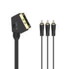 HAMA - Video-Kabel ScartSteck.auf 3x CinchSteck.(Video/Stereo) 1.5m