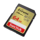 SANDISK - SDXC Extreme 64GB (170/80 MB/s R/W) + 1Jahr RescuePRODeluxe