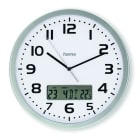HAMA - DCF-Funk-Wanduhr analog DM:30cm Datum/Temp. 2xAA si