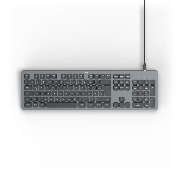 HAMA - USB-Tastatur QWERTZ DE beleuchtet kabelgeb. dgr-sw