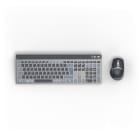 HAMA - Multi-Dev-Tastatur-Maus-Set QWERTZ DE kabellos LiIon sw