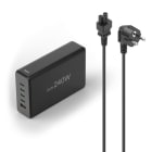 HAMA - Schnellladegerät 5Ports GaN 4xUSB-C 1xUSB-A PD 240W sw