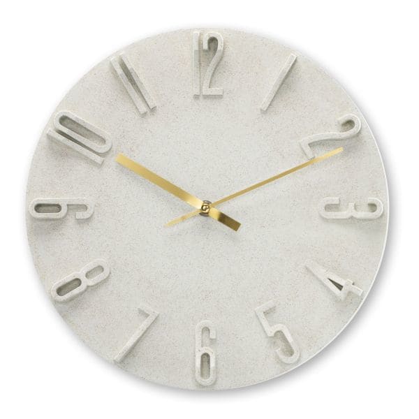 HAMA - Wanduhr Quarz analog DM:30cm 3D-Ziffern 1xAA beige