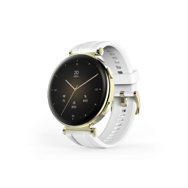 HAMA - Smartwatch 16.3-22.7cm 1.32'' HF BT Tel.Funkt. IP68 ws/gold