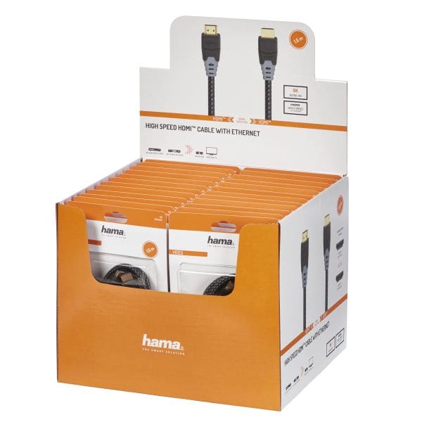 HAMA - HighSpeed HDMI-Kabel 8K 3D Ethernet St-St Gewebe verg. 1.5m