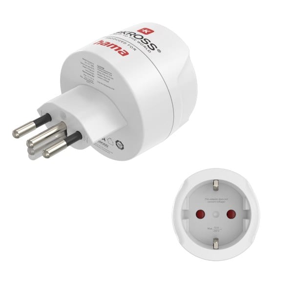 HAMA - Reiseadapter Typ J, L, N, 3polig, f.Schweiz/Italien/Brasilien