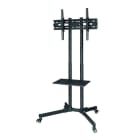 HAMA - TV-Ständer''Trolley'', bis 75 Zoll, höhenverstellbar, Schwarz