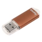 HAMA - USB-Stick 2.0 Laeta 10MB/s mit Öse Alu-Gehäuse 32GB braun