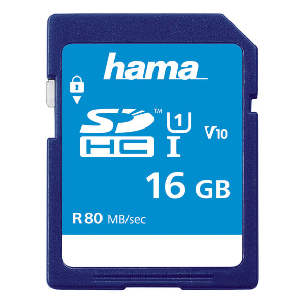 HAMA - SDHC Karte UHS-I 80MB/s 16GB blau