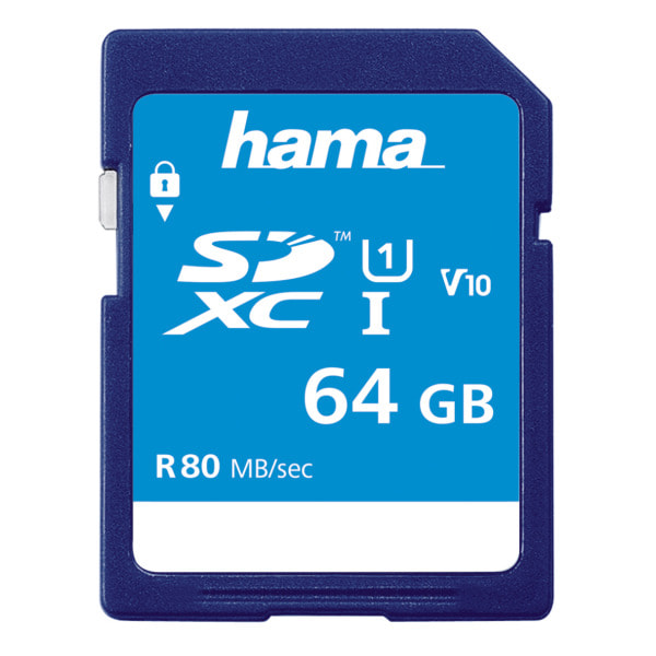 HAMA - SDXC Karte UHS-I 80MB/s 64GB blau